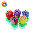 Wholesale colour lotus music rotating flower happy birthday candles